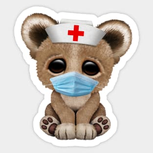 Cute Baby Bear Nurse Sticker